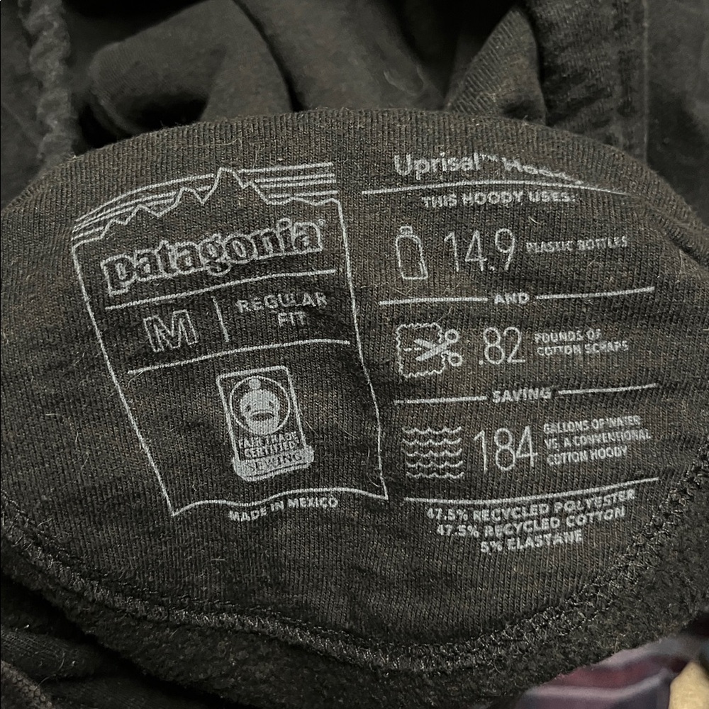 Patagonia Uprisal P-6 Logo Hoodie Sweatshirt Mens M Fleece Pullover Streetwear - Picture 8 of 11